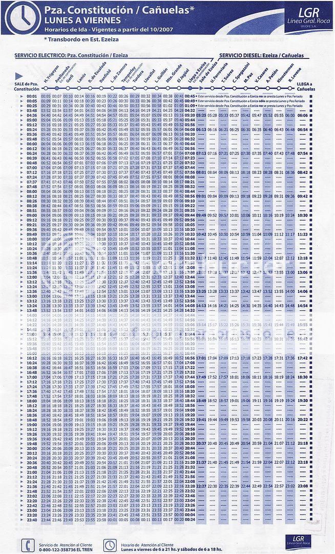 Horarios de Tren Constitucion - Ezeiza Horarios de Tren Constitucion - Ezeiza